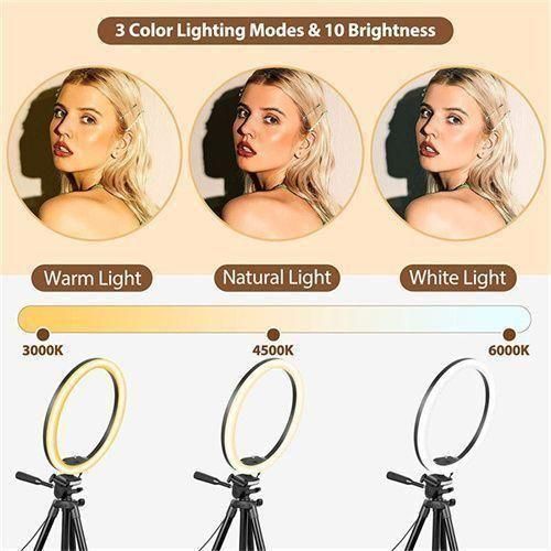 26cm Tri-colour Dimmable LED Beauty Ring Light Tripod Item | Buy 26cm Tri-colour Dimmable LED Beauty Ring Light Tripod | SPOP Enterprise Global